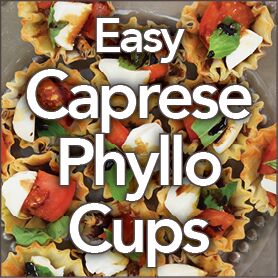 Easy Caprese Phyllo Cups