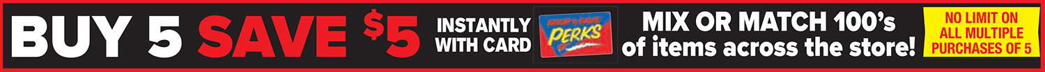 Buy 5 Save $5