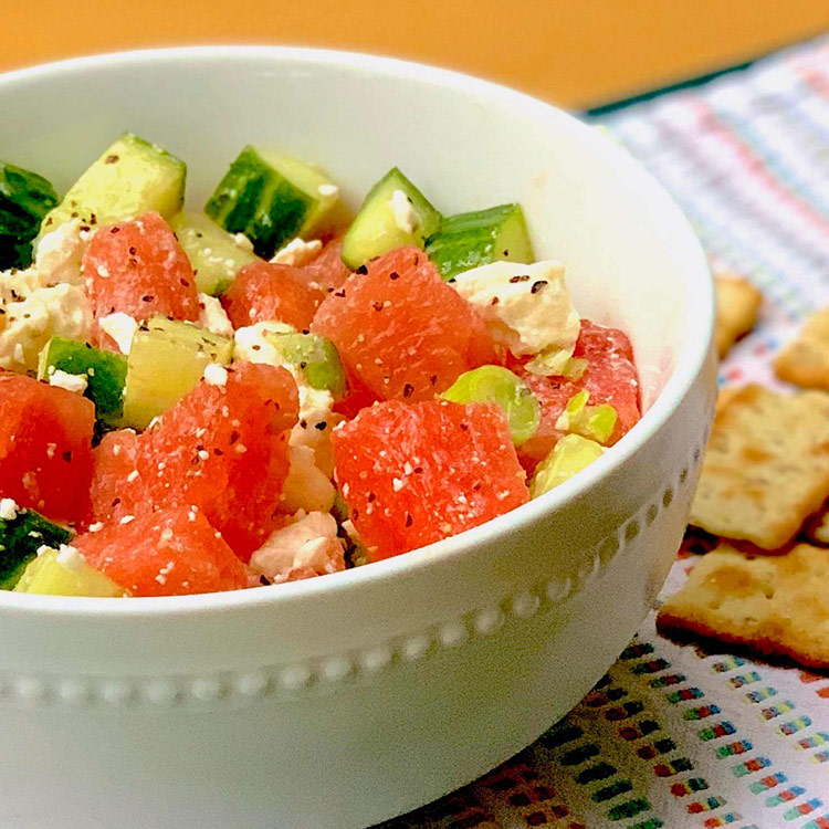 Picture of Watermelon and Cucumber Salad with Feta