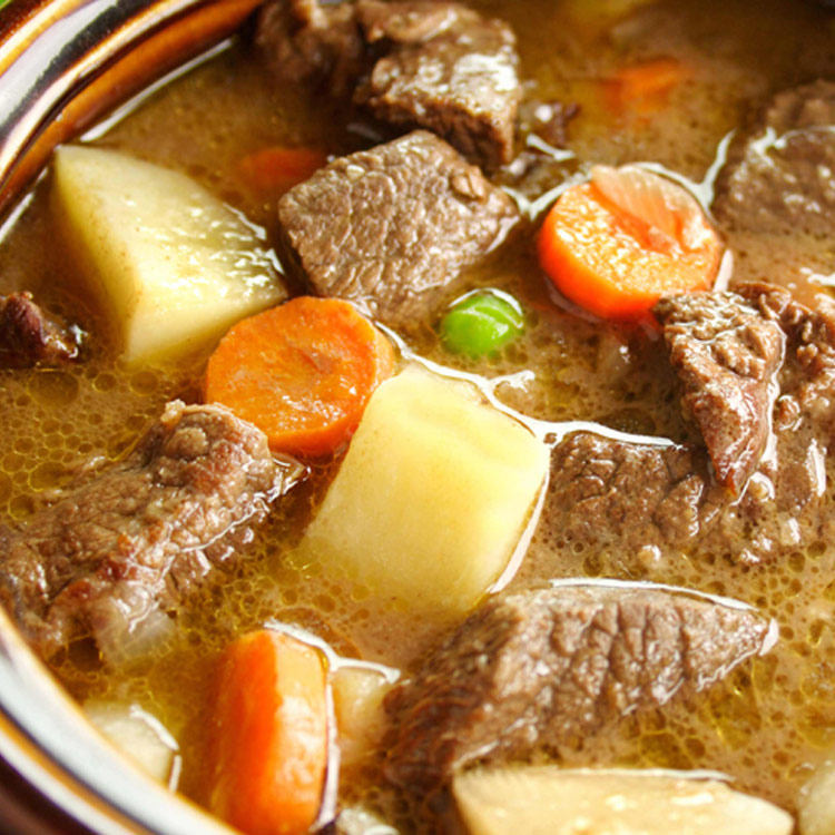 Picture of Savory Beef Stew with Roasted Balsamic Vegetables