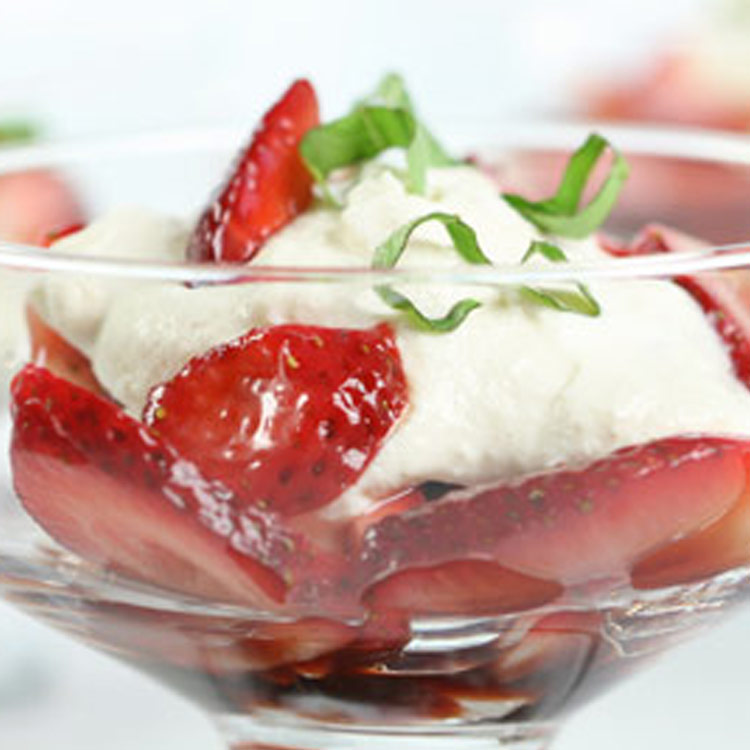 Picture of Balsamic Strawberries with Ricotta Cream