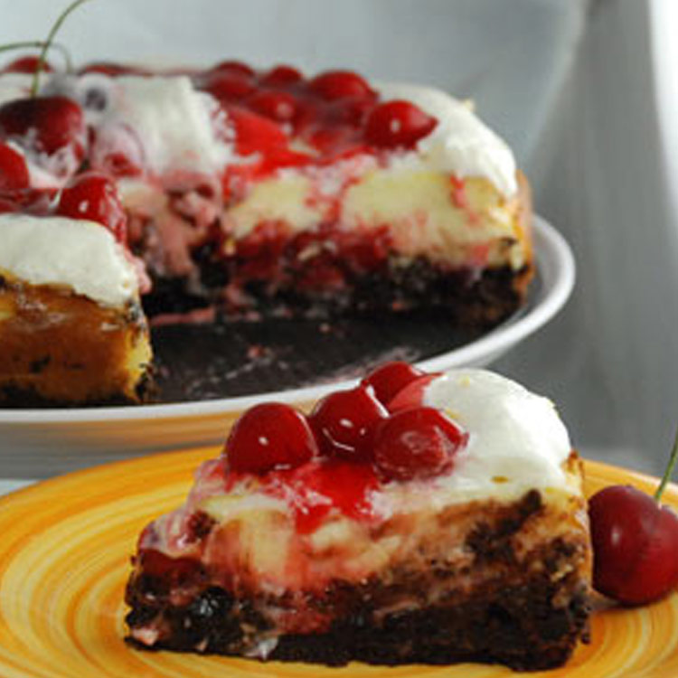 Picture of Cherry Chocolate Brownie Cheesecake