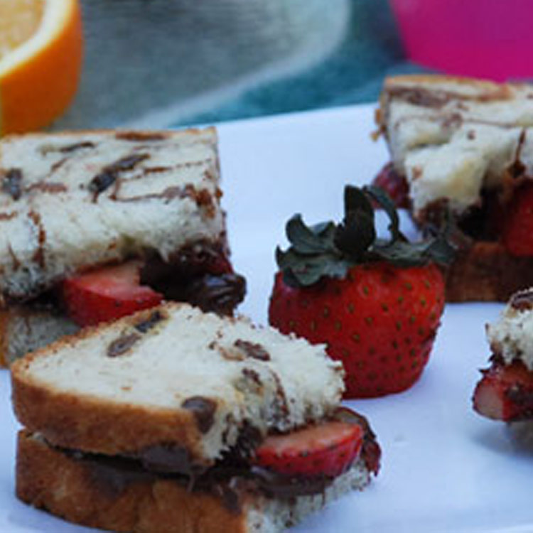 Picture of Strawberry and Hazelnut Spread Sandwich