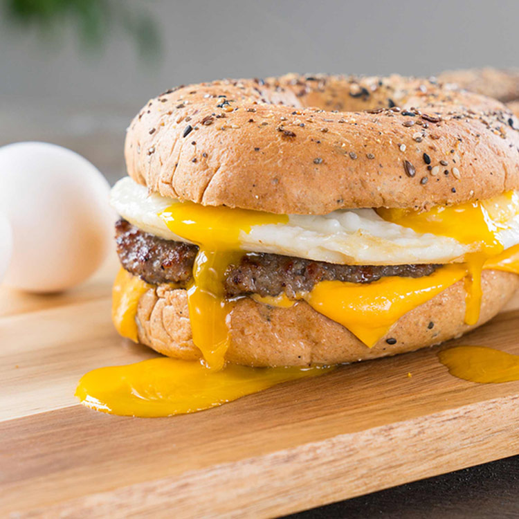 Picture of Sausage, Egg and Cheese Breakfast Bagel