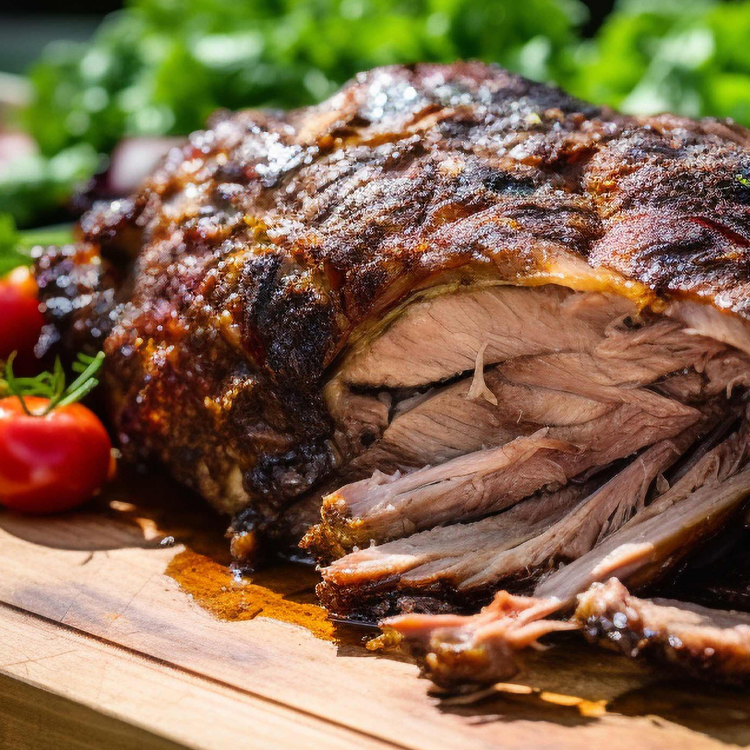 Picture of Brown Sugar and Honey Smoked Picnic Pork Roast