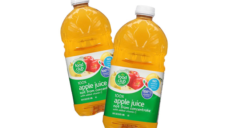 Picture of Food Club 100% Unsweetened Apple Juice