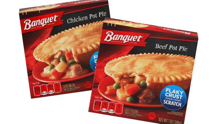 Picture of Banquet Pot Pies, Food Club Skillet Dinners, Powerade Sports Drink