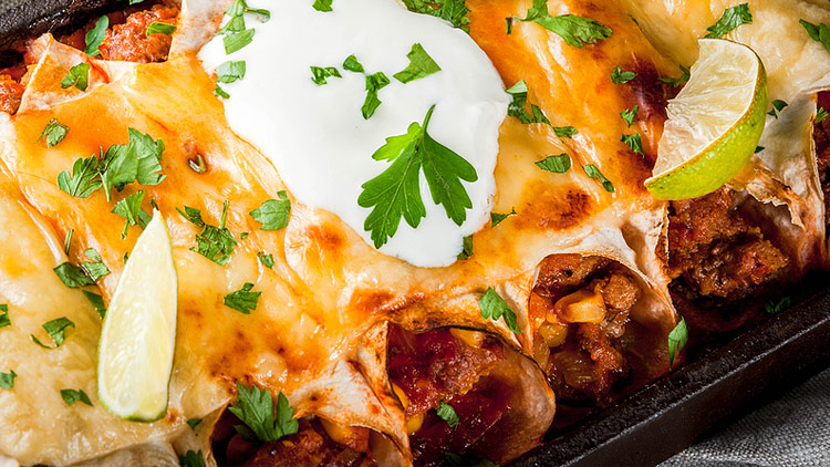 Picture of Creamy Green Chile Brisket Enchiladas