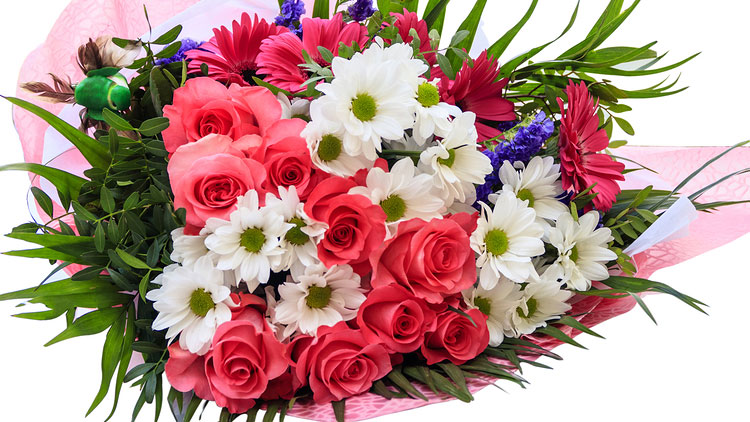 Picture of Thanks to Mom or Peachy Perfection Bouquets