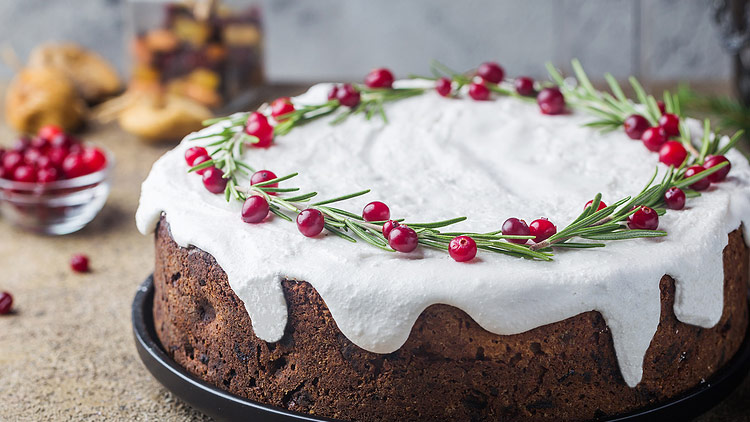 Picture of Fresh Holiday Decorated Cake