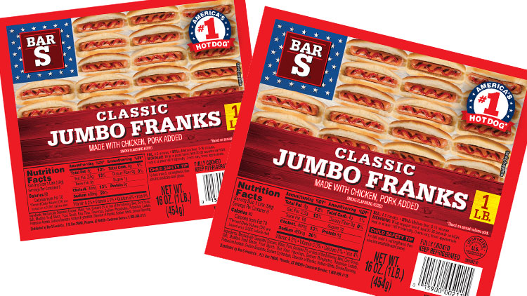 Picture of Bar-S Jumbo or Bun Length Meat Franks