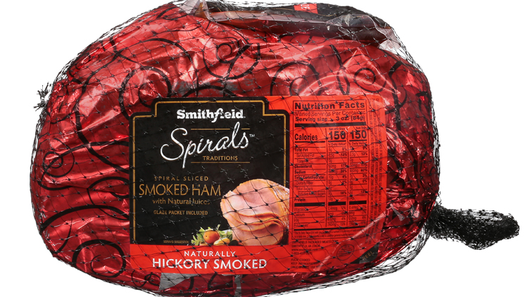 Picture of Smithfield Spiral Sliced Brown Sugar or Honey Half Ham
