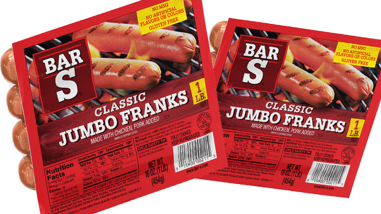 Picture of Bar-S Jumbo or Bun Length Meat Franks