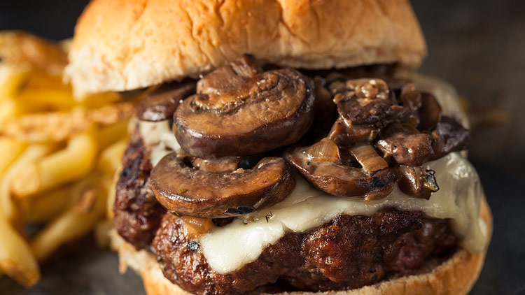 Picture of Mushroom Swiss Burger