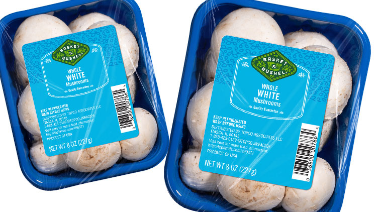 Picture of Basket & Bushel White Mushrooms