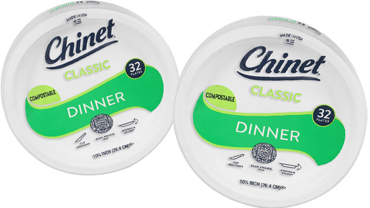 Picture of Chinet Plates, Platters or Bowls or Simply Done Clear Combo Cutlery