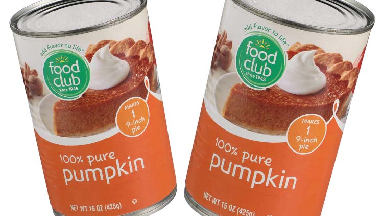 Picture of Food Club Mandarin Oranges or  Pure Pumpkin