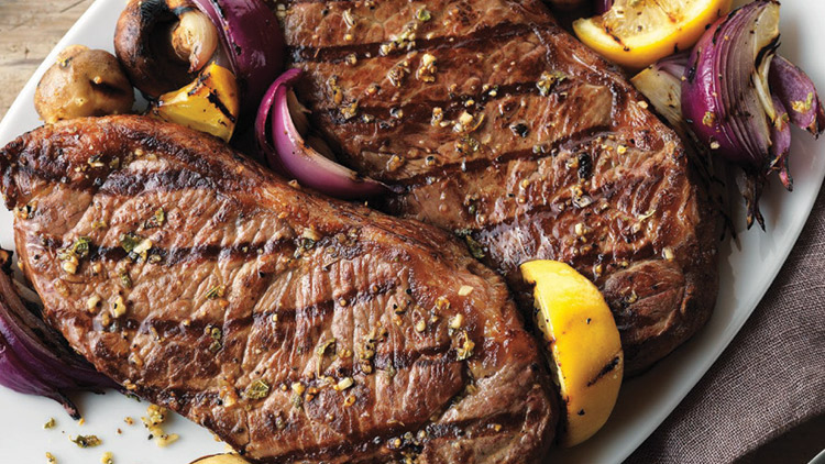 Picture of USDA Black Angus Beef Boneless New York Strips