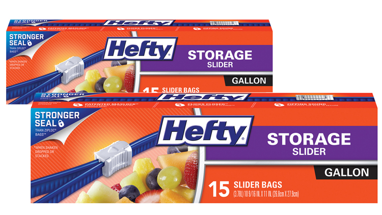 Hefty Slider Bags, Freezer, Gallon, Mega Pack - 56 bags