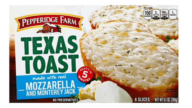 Picture of Pepperidge Farm Mozzarella Garlic Bread or Texas Toast or Juicy Juice Slim Packs